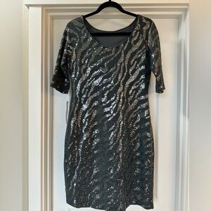 Scarlett Black and Silver Sequin Dress